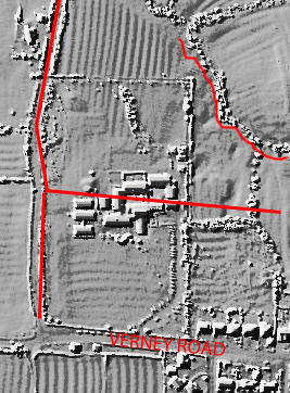 LIDAR image showing ridge and furrow